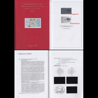 D,Bund Jahrbuch 2011 mit Schwarzdruck, Hologramm und Klemmtaschen (Kontaktgabe)