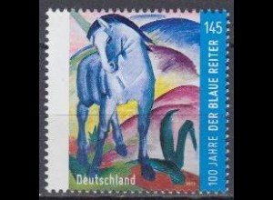 D,Bund Mi.Nr. 2911 Künstlergruppe Der blaue Reiter, Blaues Pferd von Marc (145)