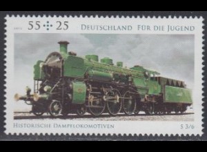 D,Bund Mi.Nr. 2946 Jugend, Historische Schnellzuglok S 3/6 (55+25)