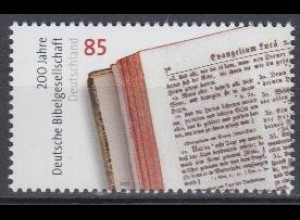 D,Bund Mi.Nr. 2955 200J. Deutsche Bibelgesellschaft, aufgeschlagene Bibel (85)