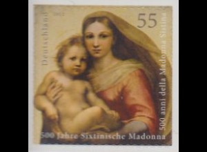 D,Bund Mi.Nr. 2965 a.MH Sixtinische Madonna, selbstkl. aus Markenheftchen (55)