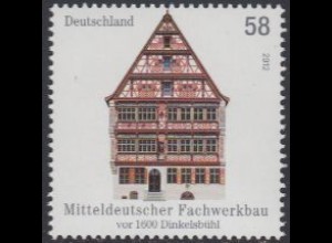 D,Bund Mi.Nr. 2970 Bog. Mitteldeutscher Fachwerkbau Dinkelsbühl (58 Bogenmarke)