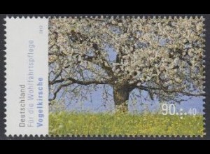 D,Bund Mi.Nr. 2981 Wohlfahrt, Blühende Bäume, Vogelkirsche (90+40)