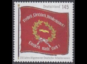 D,Bund Mi.Nr. 2997 150Jahre Dt.Arbeiterverein, Vereinsfahne (145)