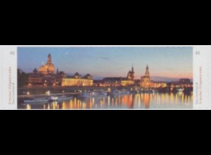 D,Bund Mi.Nr. 3073-74 a.Fol. Panorama Dresden, skl.aus Folienbogen (2 Werte)
