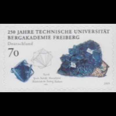 D,Bund Mi.Nr. 3198 a.MS Bergakademie Freiberg, Fluorit, skl.aus Markenset (70)