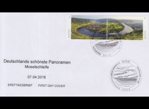 D,Bund Mi.Nr. Zdr.3225-26 Panorama Moselschleife bei Kröv