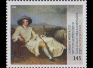 D,Bund MiNr. 3393 Schätze a.d.Museen,Gemälde Goethe i.Campagna v.Tischbein (145)