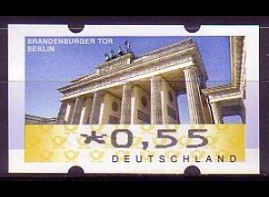 D,Bund ATM Mi.Nr. 6 Brandenburger Tor (0,55 ohne Nr.)