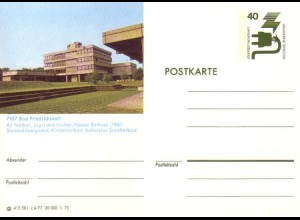 D,Bund Mi.Nr. P 116 Bildpostkarte Unfallverhütung, Friedrichshall (WSt.MiNr.699)