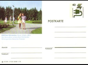 D,Bund Mi.Nr. P 116 Bildpostkarte Unfallverhütung, Bad Wörishofen (WSt.MiNr.699)
