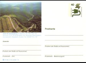 D,Bund Mi.Nr. P 120 Bildpostkarte Unfallverhütung, St. Andreasberg (WSt.MiNr.699