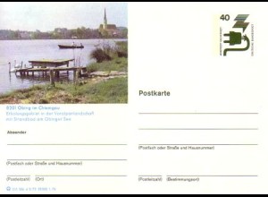 D,Bund Mi.Nr. P 120 Bildpostkarte Unfallverhütung, Obing Chiemgau (WSt.MiNr.699)