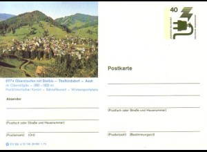 D,Bund Mi.Nr. P 120 Bildpostkarte Unfallverhütung, Oberstaufen (WSt.MiNr.699)