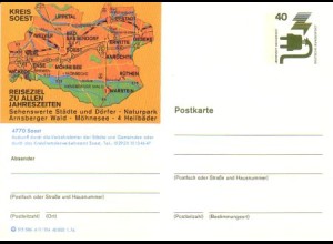 D,Bund Mi.Nr. P 120 Bildpostkarte Unfallverhütung, Soest (WSt.MiNr.699)