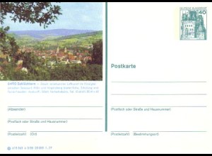 D,Bund Mi.Nr. P 124 Bildpostkarte Burg Eltz, Schlüchtern (WSt.MiNr.915)