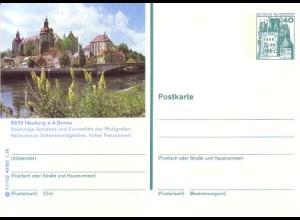 D,Bund Mi.Nr. P 125 Bildpostkarte Burg Eltz, Neuburg a.d. Donau (WSt.MiNr.915)