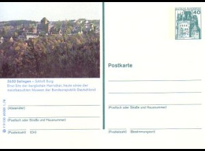 D,Bund Mi.Nr. P 125 Bildpostkarte Burg Eltz, Solingen (WSt.MiNr.915)