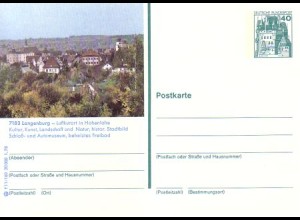 D,Bund Mi.Nr. P 125 Bildpostkarte Burg Eltz, Langenburg (WSt.MiNr.915)
