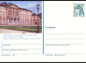 D,Bund Mi.Nr. P 125 Bildpostkarte Burg Eltz, Bruchsal (WSt.MiNr.915)
