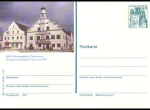 D,Bund Mi.Nr. P 125 Bildpostkarte Burg Eltz, Gaimersheim (WSt.MiNr.915)