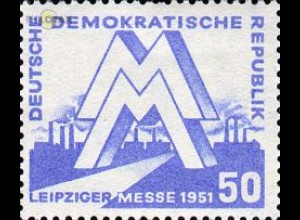 D,DDR Mi.Nr. 283 Leipziger Frühjahrsmesse 51, MM + Fabrikanlage (50)