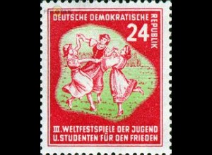 D,DDR Mi.Nr. 290 Festspiele f.d. Frieden, Tanzgruppe in Volkstracht (24)