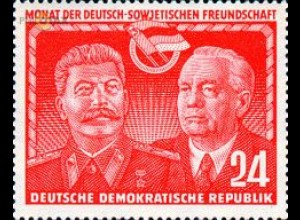 D,DDR Mi.Nr. 297 Dt. - Sowjet. Freundschaft, Stalin + Pieck (24)