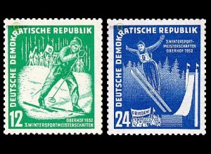 D,DDR Mi.Nr. 298-99 Wintersportmeisterschaften Oberhof 52 (2 Werte)