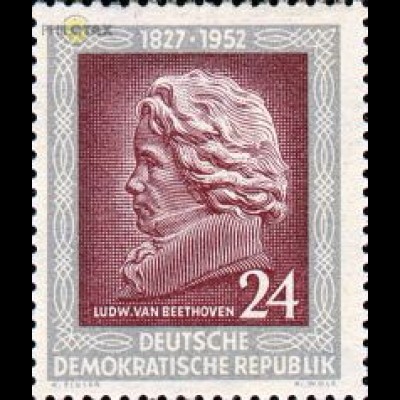 D,DDR Mi.Nr. 301 125. Todestag Ludwig van Beethoven (24)