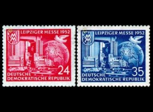D,DDR Mi.Nr. 315-16 Leipziger Herbstmesse 52, Weltkugel, Taube, Wappen (2 W.)