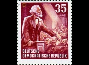 D,DDR Mi.Nr. 350 70. Todestag Karl Marx, Marx am Rednerpult (35)
