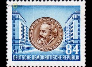 D,DDR Mi.Nr. 353 70. Todestag Karl Marx, Marx + Stalinallee (84)
