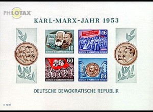 D,DDR Mi.Nr. Block 9B 70. Todestag Karl Marx, geschn.