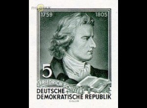 D,DDR Mi.Nr. 464B Friedrich von Schiller (5 aus Block)