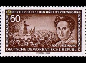 D,DDR Mi.Nr. 478 Führer der dt. Arbeiterbewegung, Rosa Luxemburg (60)