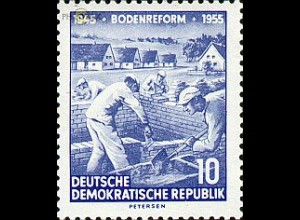 D,DDR Mi.Nr. 482 10 Jahre Bodenreform, Siedlungsbau (10)