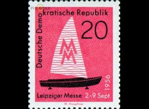 D,DDR Mi.Nr. 537 Leipziger Herbstmesse, Segelboot (20)