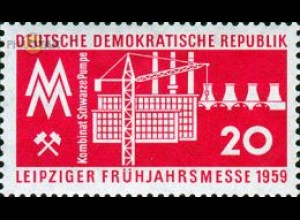 D,DDR Mi.Nr. 678 Leipziger Frühjahrsmesse 59, Werk Schwarze Pumpe + Kran (20)