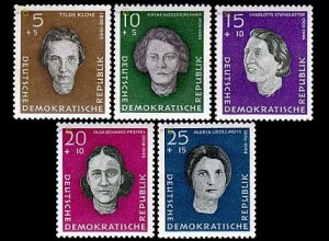 D,DDR Mi.Nr. 715-19 Gedenkstätte Ravensbrück, Frauen (5 Werte)