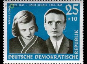 D,DDR Mi.Nr. 852 Aufbau Nationaler Gedenkstätten, Scholl (25+10)
