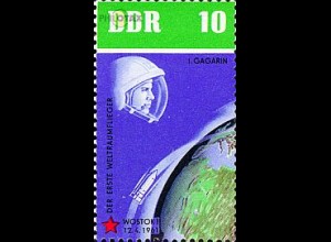 D,DDR Mi.Nr. 927 5 Jahre sowj. Weltraumflüge, Gagarin, Wostok 1 (10)