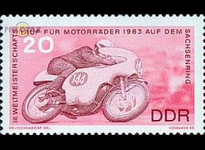 D,DDR Mi.Nr. 973 Motorrad WM, Rennfahrer 125 ccm Motorrad (20)