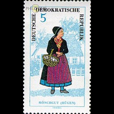 D,DDR Mi.Nr. 1074 Volkstrachten, Rügen, Frau (5)
