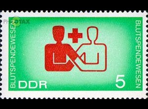 D,DDR Mi.Nr. 1207 Blutspendewesen, Gesundheitserziehung, Blutübertragung (5)