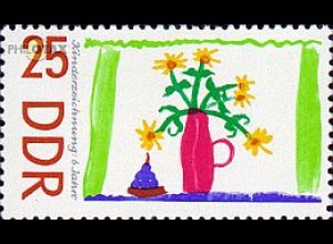D,DDR Mi.Nr. 1284 Kinderzeichnungen, Blumenstrauß (25)