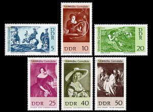 D,DDR Mi.Nr. 1286-91 Vermißte Gemälde (6 Werte)