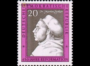 D,DDR Mi.Nr. 1317 Thesenanschlag M. Luther, Cranach, Kupferstich Luther (20)