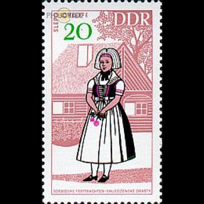 D,DDR Mi.Nr. 1354 Sorbische Volkstrachten, Schleife (20)