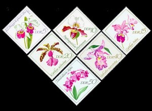 D,DDR Mi.Nr. 1420-25 Orchideen (6 Werte)
